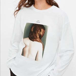 Zara graphic long sleeve shirt
